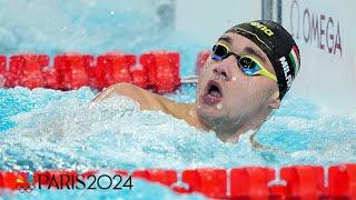 Kristof Milak FOLLOWS THROUGH on favorite status in 100m butterfly win | Paris Olympics | NBC Sports