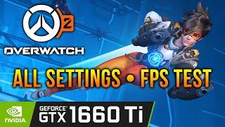 OVERWATCH 2: GTX 1660 Ti. FPS TEST. GRAPHICS SETTINGS: EPIC, ULTRA, HIGH, MEDIUM, LOW. RYZEN 5 1600