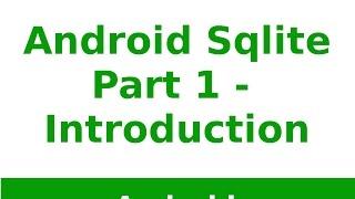 Android Tutorial 2019 - How to Access SQLite Database in Android Part - 1