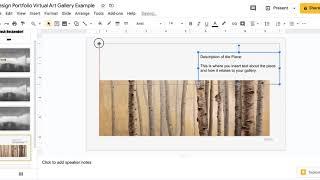 How to create a virtual art gallery with Google Slides: Part 1.