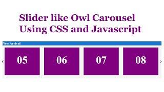 Slider or Carousel like owl carousel in vanilla javascript