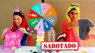 DESAFIO DA ROLETA MISTERIOSA DE SLIME SABOTADO #5 ( MYSTERY WHEEL OF SLIME )