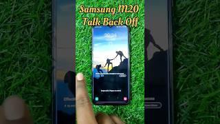 How To Off TalkBack From Samsung M20  Samsung Mobile Se Double Tab Screen Kaise Hataye  #shorts