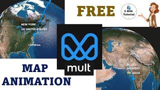 Mult Dev | Make Traveling Map Animation | FREE | 5 MiN Tutorial