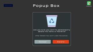How to Create Simple Popup Box using HTML, CSS, and JavaScript | @CodeSmoker