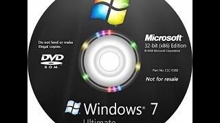 How to Install Windows 7 Ultimate SP1 Only Format C Drive