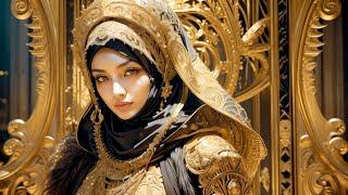 Part 3 Fantasy Gold Queen Hijab Jilbab Beauty Fashion [Ai 4K] #fantasy #fashion #ai