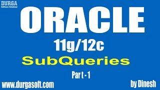 Oracle SubQueries Part - 1 by Dinesh