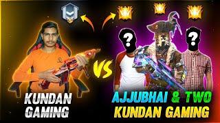 Ajjubhai94 & Two Kundan Gaming vs Kundan Gaming | 1 vs 3 Clash Squad Custom - Garena Free Fire