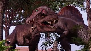 Spinosaurus vs. T-Rex | Jurassic World Short Animation