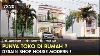 Buka Warung di Rumah Gedongan? Desain Rumah Mewah Dekat Dengan Rakyat di Lahan 7x20