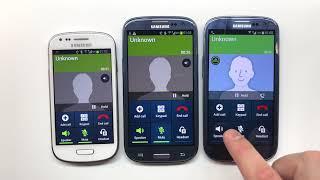 Samsung S3 Mini vs S3 vs S3 Neo Incoming Call Over the Horizon at the Same Time + Boot Animation