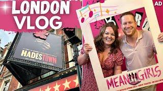 LONDON VLOG!  two show theatre day & exploring  Hadestown & Mean Girls  West End Musicals Review