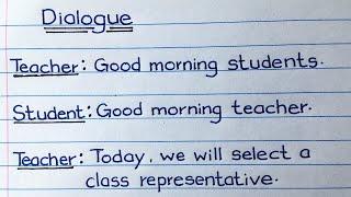 Student Teacher Dialogue | Simple Conversation | Classroom Dialogue