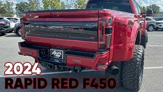 2024 Ford F450 PLATINUM RAPID RED CUSTOM-The Year of 24 INCHES