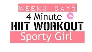 HIIT WORKOUT 4 MINUTES - Sporty Girl