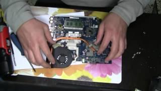 Packard Bell EasyNote PEW91 disassembling and fan cleaning, разборка и чистка ноутбука