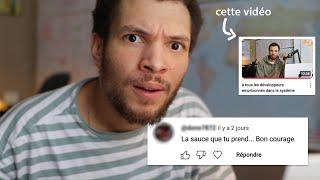 Je réponds aux critiques sous ma dernière vidéo