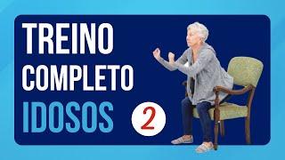 EXERCÍCIOS PARA IDOSOS EM CASA | Treino COMPLETO para Terceira Idade | Vídeo 2