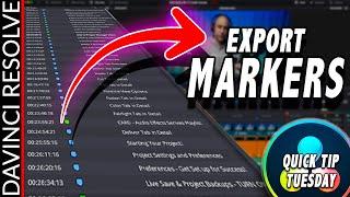 How to Export Markers in DaVinci Resolve 17 (for YouTube Video Chapters) | Quick Tip Tuesday