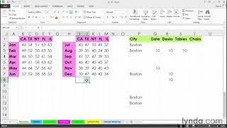 Excel Tutorial - Enter data or formulas in non-adjacent cells simultaneously