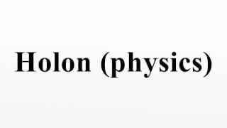 Holon (physics)