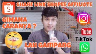 CARA SHARE LINK SHOPEE AFFILIATE | CARA CUSTOM LINK SHOPEE AFFILIATE | KOMISI MASUK TERUS GAES