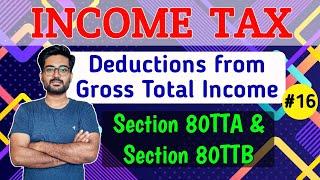 #16 Deductions from GTI || Section 80TTA | Section 80TTB