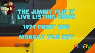 The Jiminy Flip It Live Listing Show - 1979 Print Ads