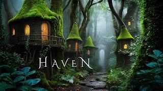 HAVEN | Deep Ambient Relaxing Music with Rain - Ethereal Meditative Fantasy Relaxation Soundscape