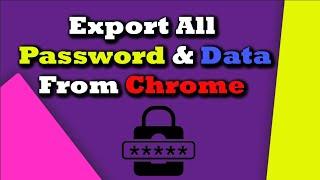 Export All Password and Data from chrome
