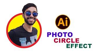 How to Make PORTRAIT PHOTO CIRCLE EFFECT in Adobe Illustrator