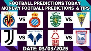 FOOTBALL PREDICTIONS TODAY 03/03/2025 SOCCER PREDICTIONS TODAY | BETTING TIPS, #footballpredictions