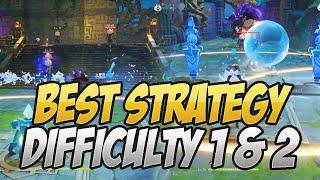 BEST Tower Defense Strategies Difficulty 1 & 2! Genshin Impact