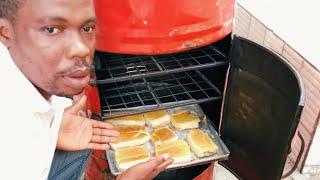 Hühnerbrot backen im Trommelofen in meinem Dorf