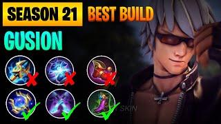 GUSION ITEM BUILD GUIDE FOR NEW SEASON | GUSION BUILD & EMBLEM  | GUSION SAVAGE GAMEPLAY 2021 | MLBB