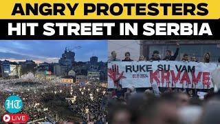 Serbia Protest LIVE: Thousands Protest In Serbian Capital Over Fatal Train Station Accident