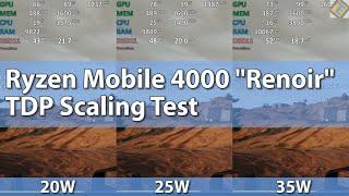 Ryzen Mobile 4000 APU TDP Scaling Test - 20W vs 25W vs 35W