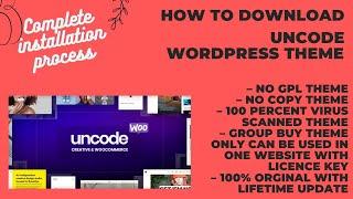 Uncode WordPress Theme Download 100% Original with activated License Key Cheap Price