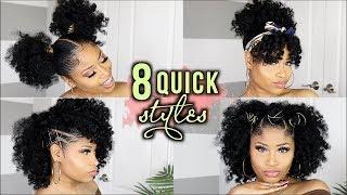 8 QUICK STYLE IDEAS FOR CURLY GIRLS!!  natural hair tutorial