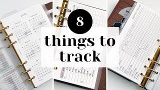 8 Things toTrack in Your Planner // Health, habits and business ideas