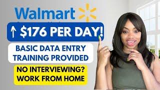 $176 Per Day! Easy Walmart Work From Home Job *Basic Data Entry Skills*  WITH NO INTERVIEWS?