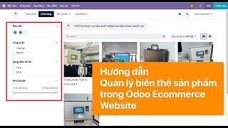 Quản lý biến thể sản phẩm trong Odoo ecommerce website