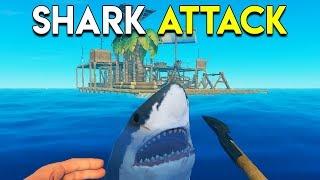 SHARK ATTACK! - Raft Gameplay