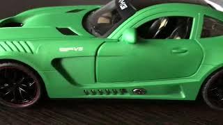 Металлическая машинка Mercedes-Benz  GT R , 1:18, салатовый мелалик/ обзор машинка Mercedes-Benz