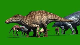 Jurassic world dinosaurs green screen