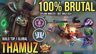 THAMUZ BEST BUILD 2024 | BUILD TOP GLOBAL THAMUZ GAMEPLAY | MOBILE LEGENDS