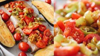 Baked Fish & Vegetables | Dinner Ideas