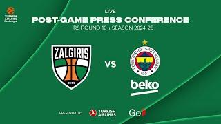 Žalgiris - Fenerbahce | Press Conference | EuroLeague 2024-25 Round 10