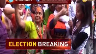 Northeast assembly election results 2018: BJP supporters celebrate in Tripura ahead of their win